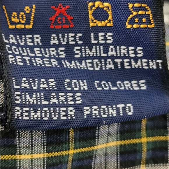 HPTommy Hilfiger Green Plaid Long Sleeve Button Up Vintage Men's Shirt Top - Picture 14 of 15